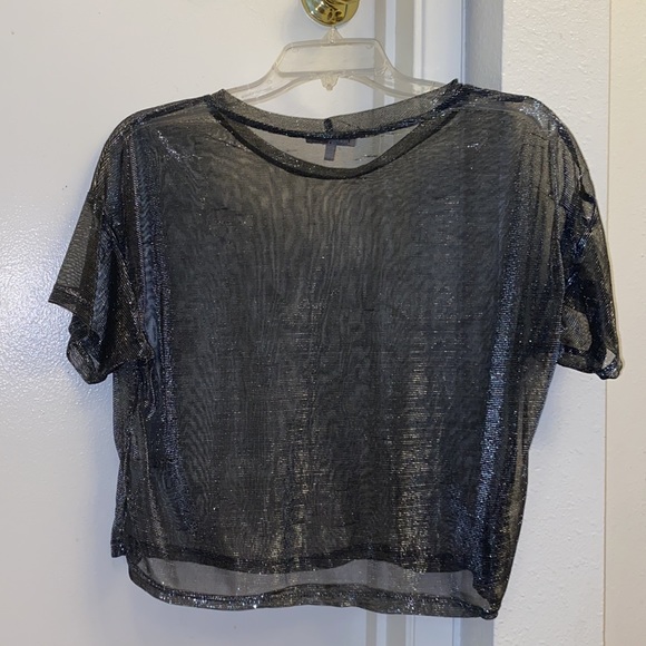 See Through Charlotte Russe Crop Top Size L - Picture 2 of 3